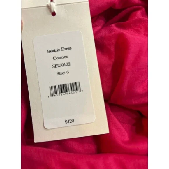 Ulla Johnson Beatriz Dot Jacquard Cotton Dress Size 6 NWT Tie Waist Full Skirt - Picture 8 of 9